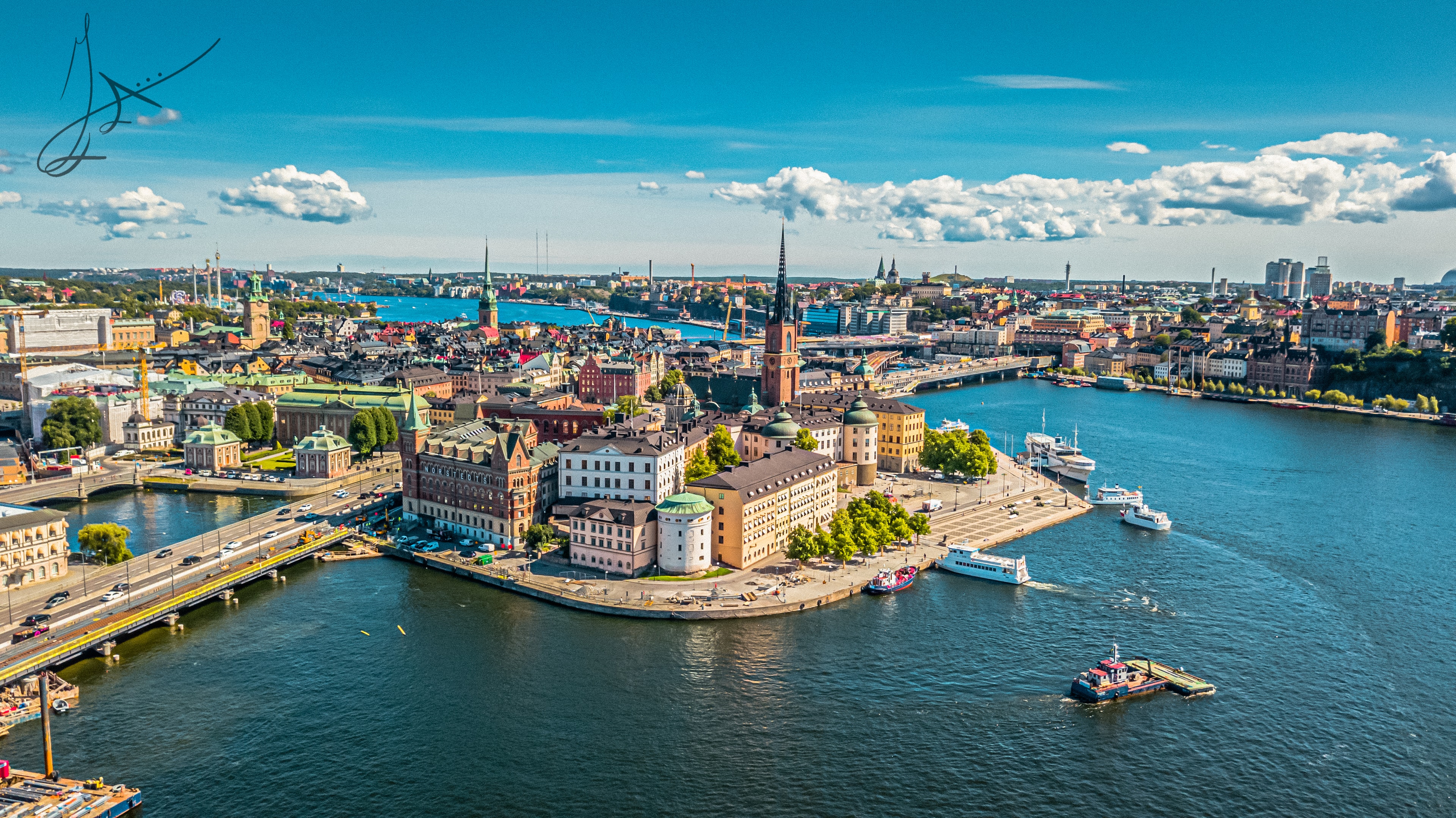 Stockholm Old Town — Aerial